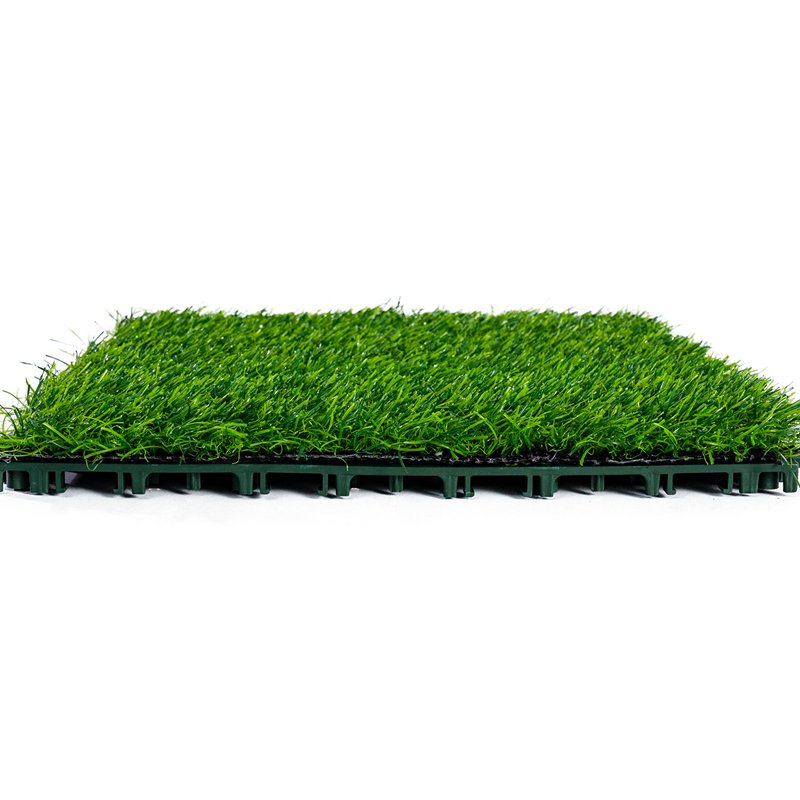 Synthetic Grass Tiles Grass Carpet Artificial Green Grass Floor Interlocking Turf for Garden