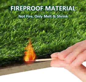 PE Material Fireproof Artificial Turf