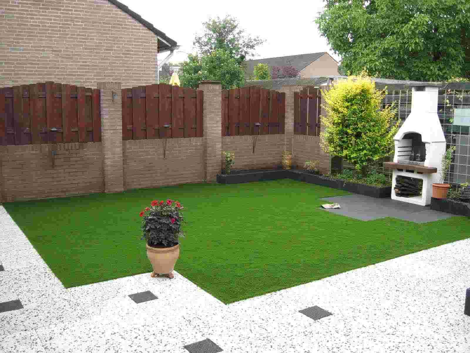 Durable synthetic grass four color friendly lawn