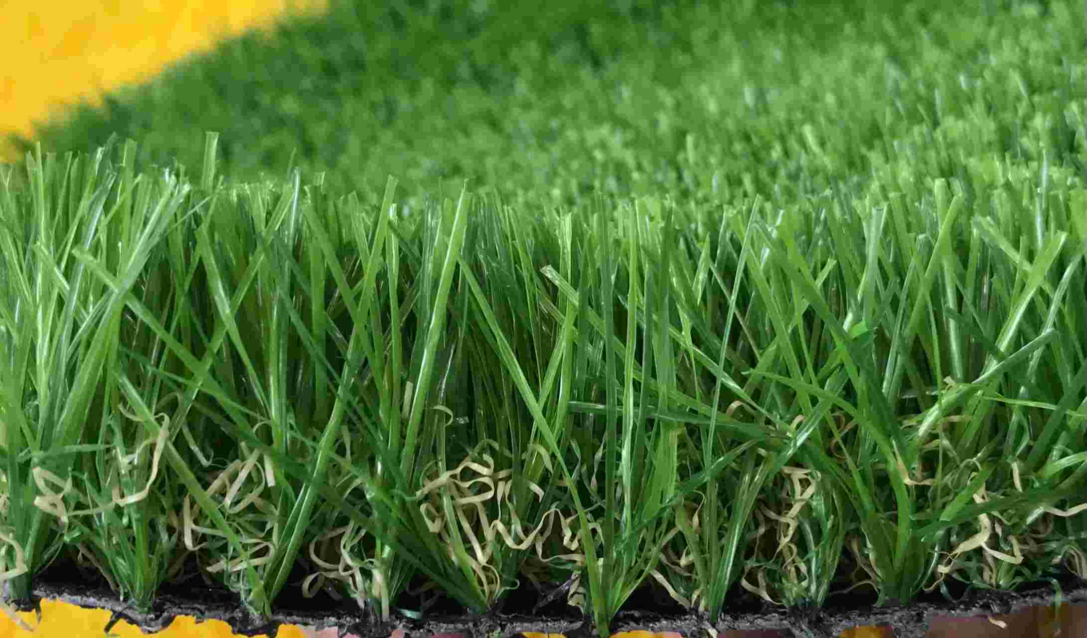 Spring synthetic grass for garden